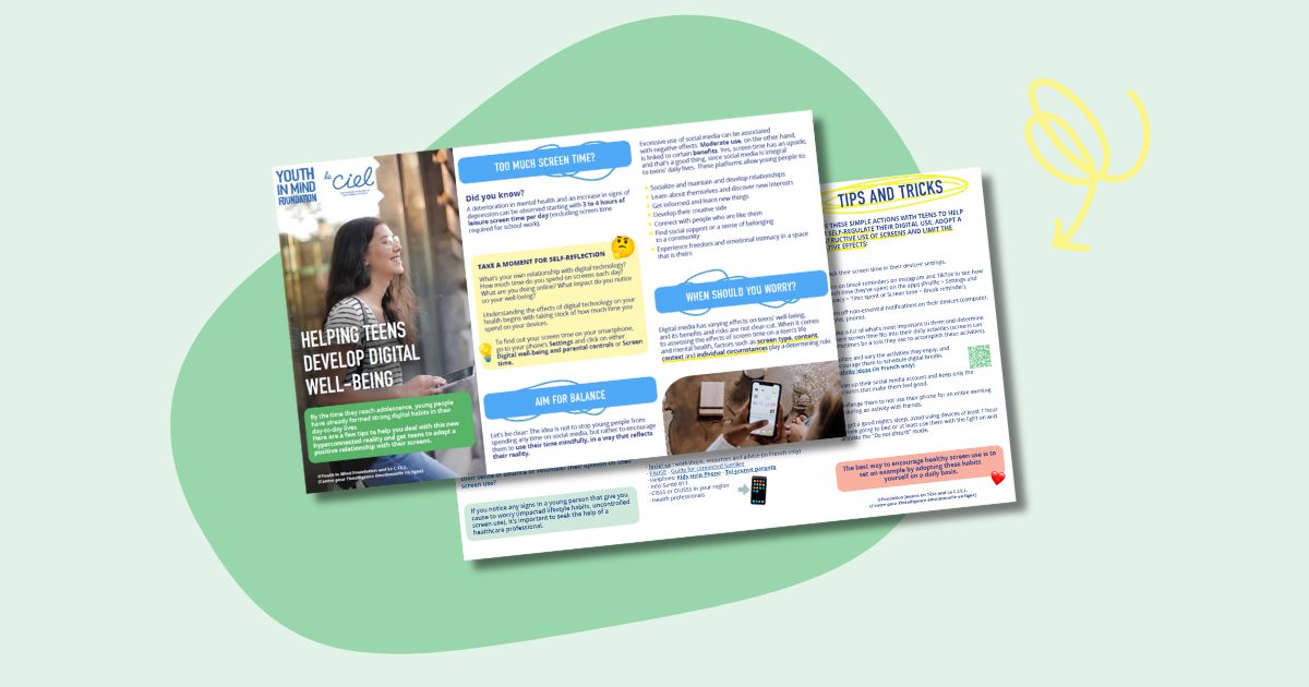 HELPING TEENS DEVELOP DIGITAL WELL-BEING