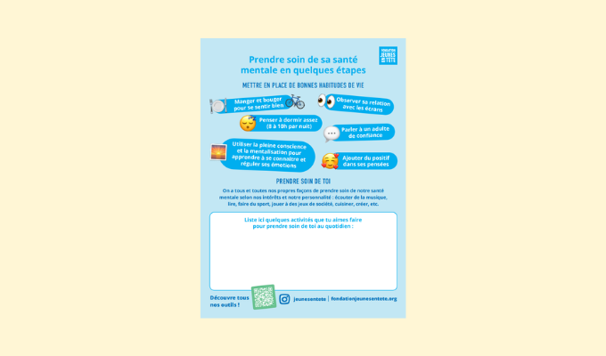Aide-mémoire de l'atelier La base pour la santé mentale