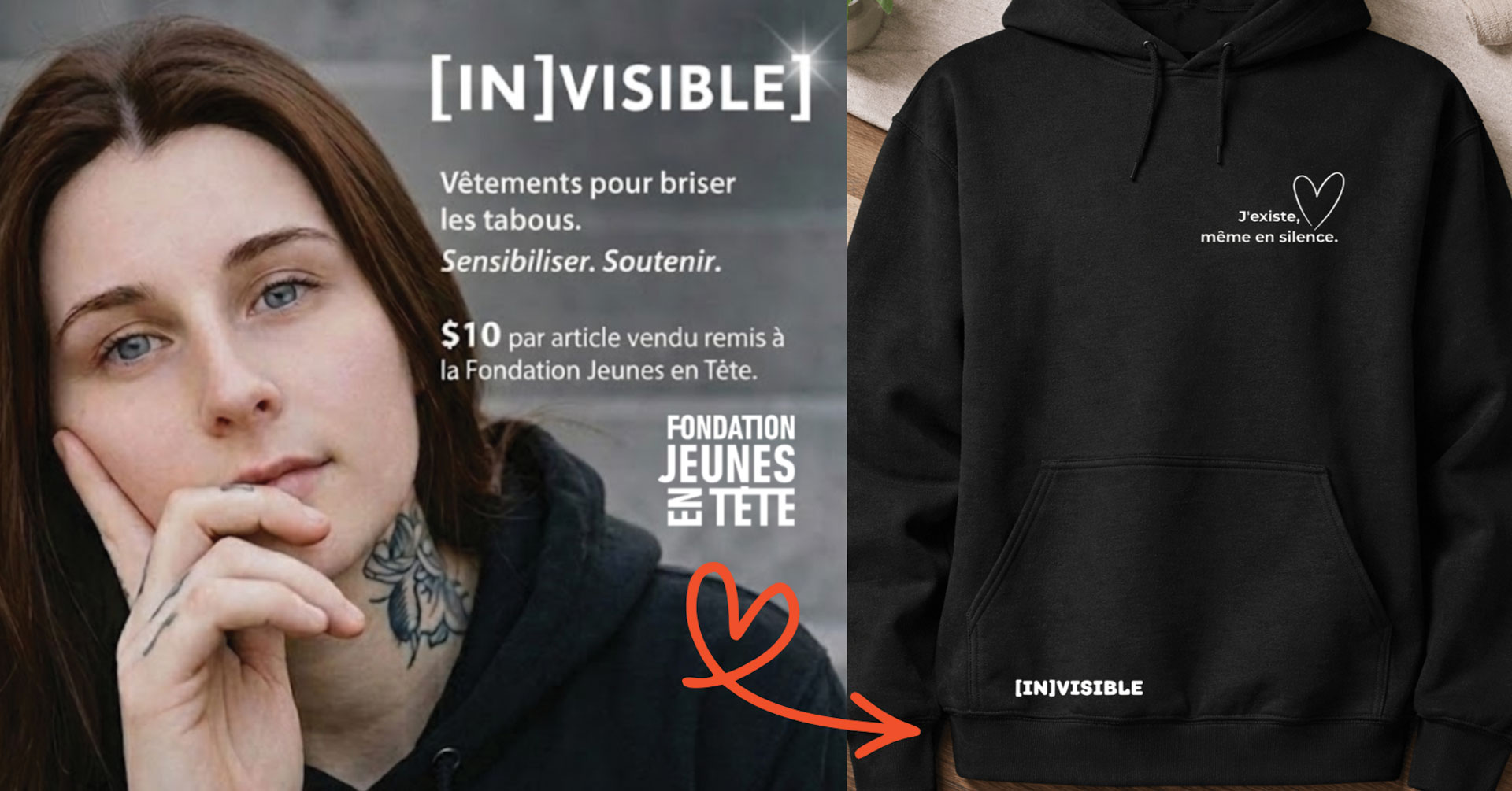 [IN]VISIBLE wear X Fondation Jeunes en Tête